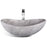 Vasque en marbre naturel gris, 22" de largeur